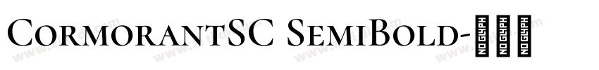 CormorantSC SemiBold字体转换